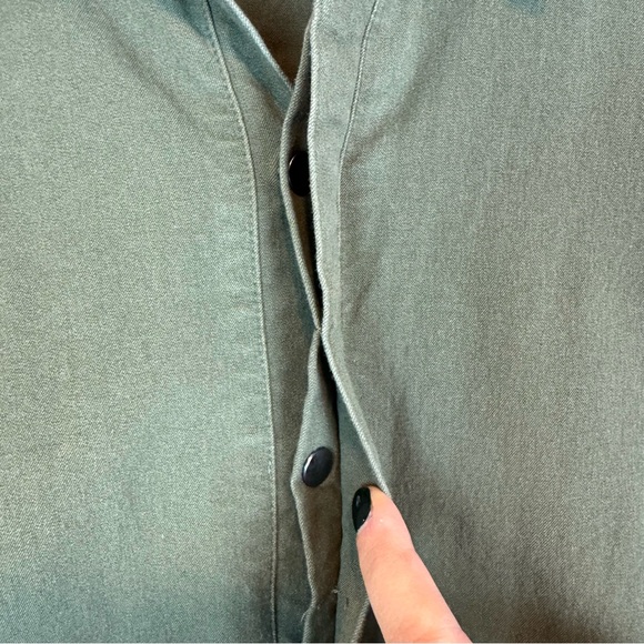 Universal Standard | Olive Green Short Sleeve Cropped Jumpsuit, XS - Picture 6 of 10